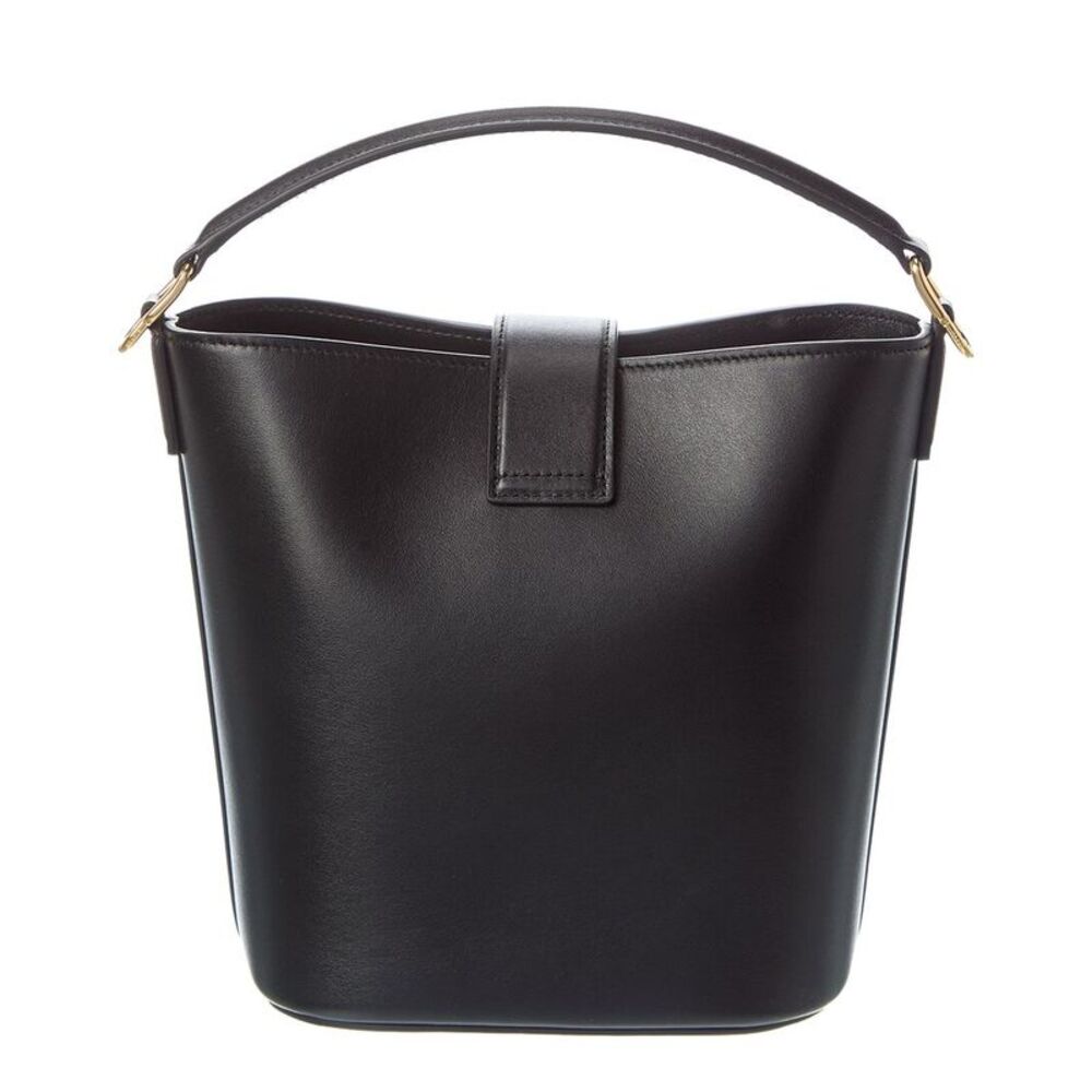Celine Louise Small Leather Bucket Bag, Black - Picture 2 of 4